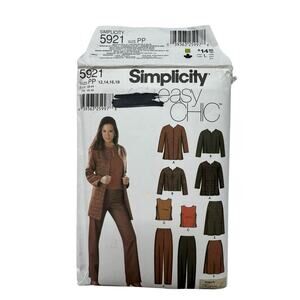 Vintage SIMPLICITY Pattern Jacket Top Pants Skirt #5921 Size PP Uncut Outfit